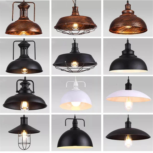 American Barn Pendant Light Vintage Iron Hanging Lamp for Kitchen Living Room Decor - Tampa Home & Garden Store