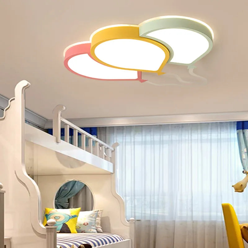 DecorBites princess chandelier ceiling lamp with pastel pink mint yellow cartoon shade on Tampa Home & Garden Store