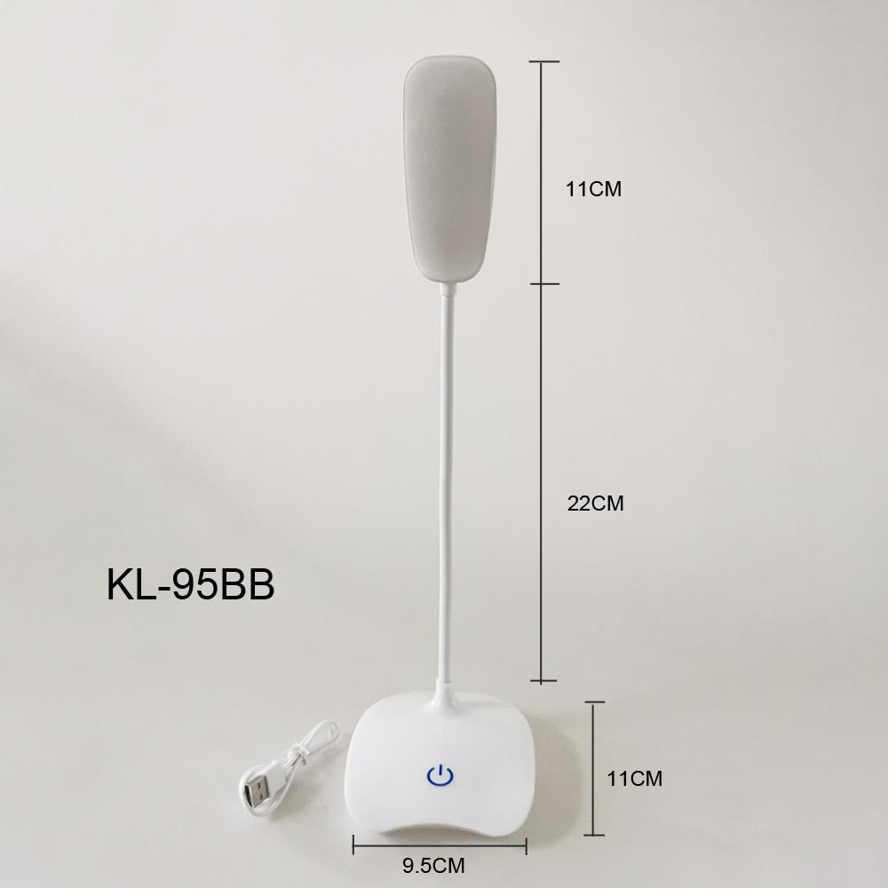 Stevvex Reading Table Lamp LED white base, slender stem with grey capsule shade, USB cord on Tampa Home & Garden Store
