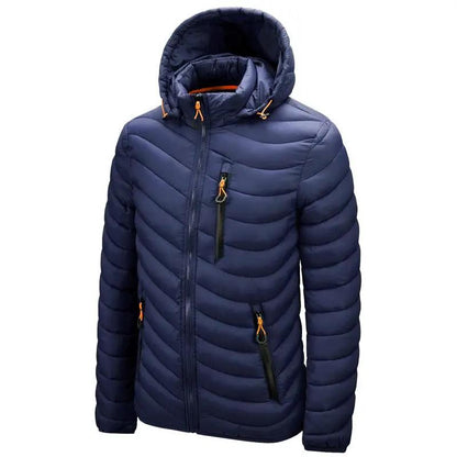 Men Autumn Winter Hooded Jacket and Warm Coat
