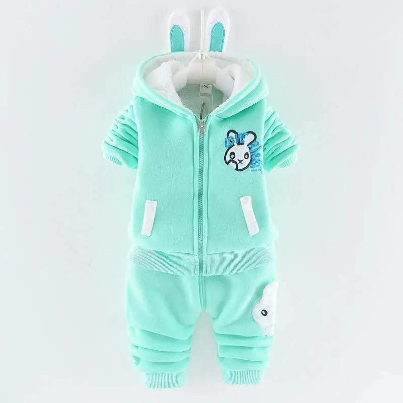 Bear Ear Hooded Baby Sweater Set for Autumn Wear
