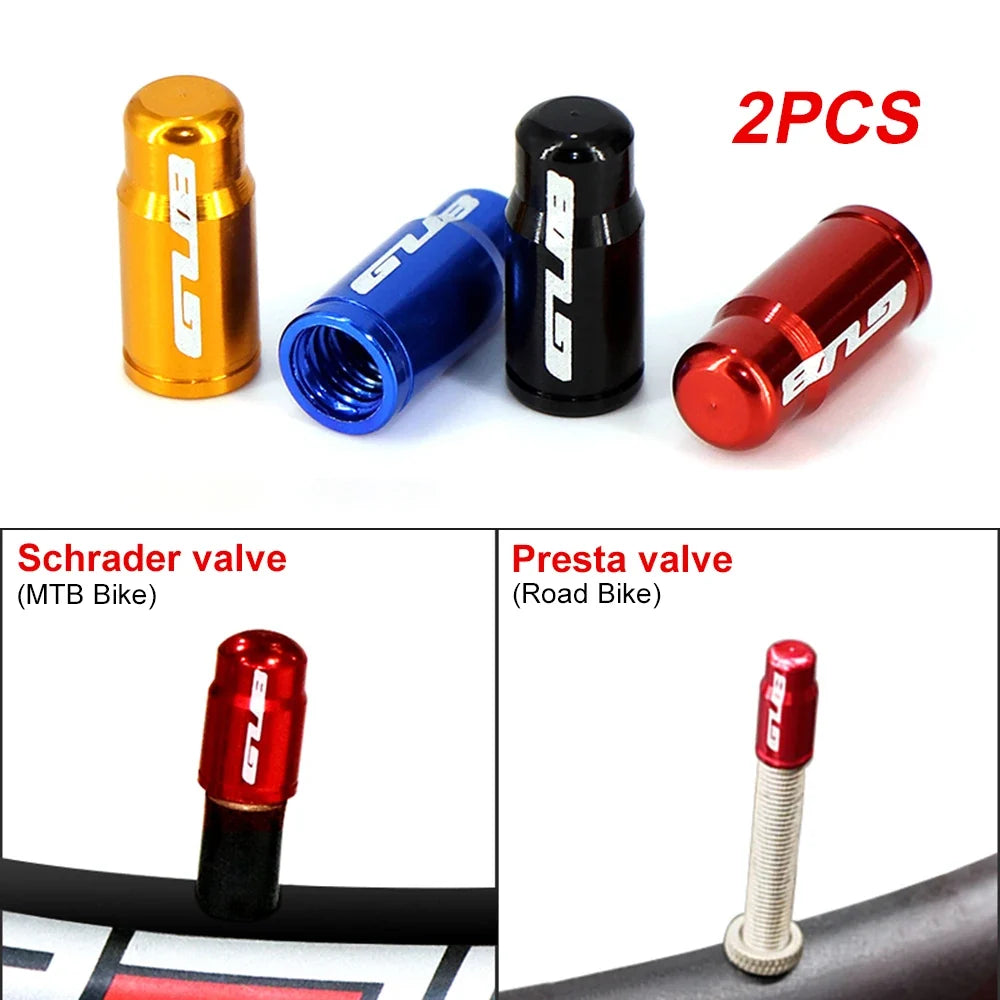 Aluminum valve caps set of 4 by BikerZoneZ in orange blue black red on Tampa Home & Garden Store