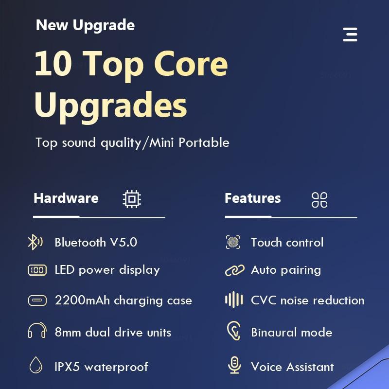 Stevvex wireless headphones banner highlighting 10 core upgrades Bluetooth V5.0 IPX5 waterproof on Tampa Home & Garden Store