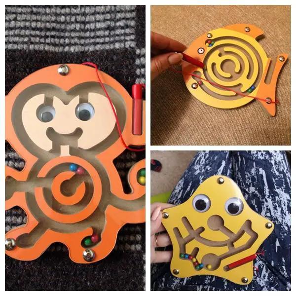 Children Magnetic Maze Toy and Wooden Puzzle Game