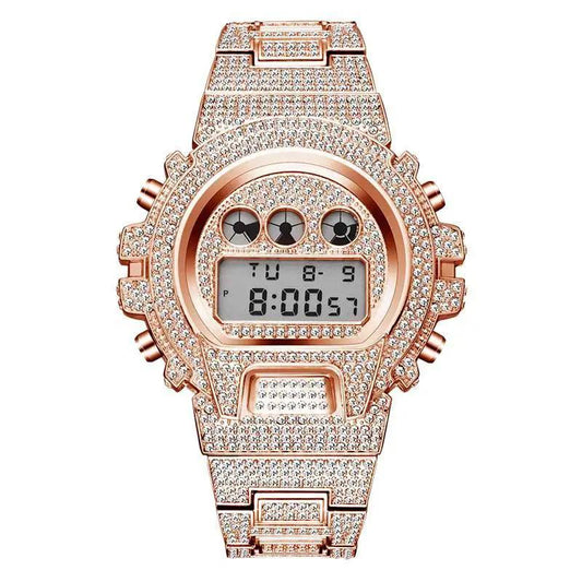 Stevvex men's LED digital quartz rose-gold watch with shockproof design on Tampa Home & Garden Store