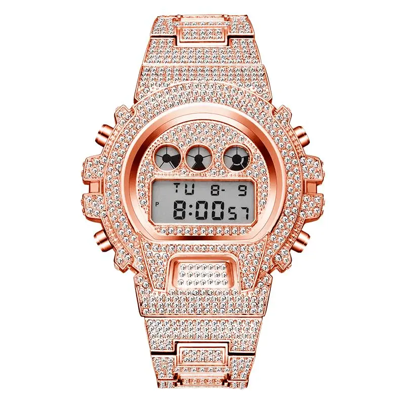 Men's Digital Quartz Watch Rose Gold for Men