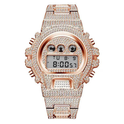 Men's Digital Quartz Watch Rose Gold for Men