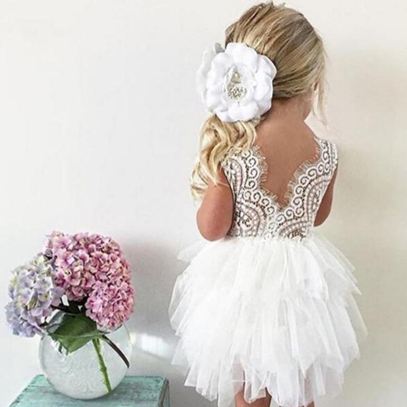 Stevvex lace back toddler dress with white tulle skirt for girls 1–6 years on Tampa Home & Garden Store