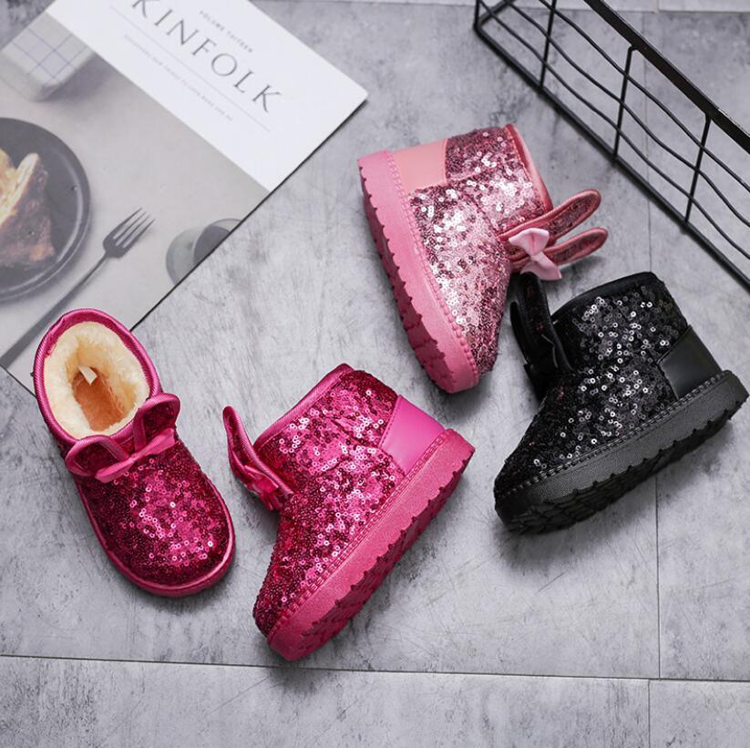Warm Kids Snow Boots with Soft Soles for Girls