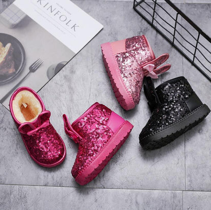 Warm Kids Snow Boots with Soft Soles for Girls