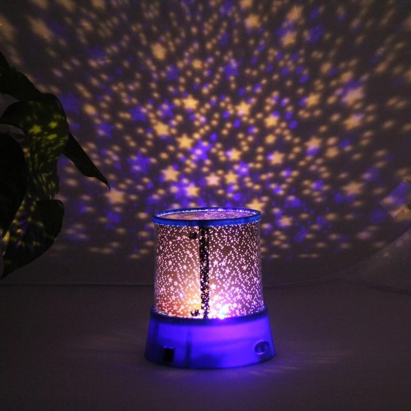 LED starry night light projector lamp blue base by Stevvex for baby sleep room on Tampa Home & Garden Store