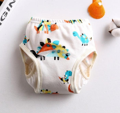 Stevvex 8-layer reusable baby training pants with dinosaur print leak-proof sides on Tampa Home & Garden Store