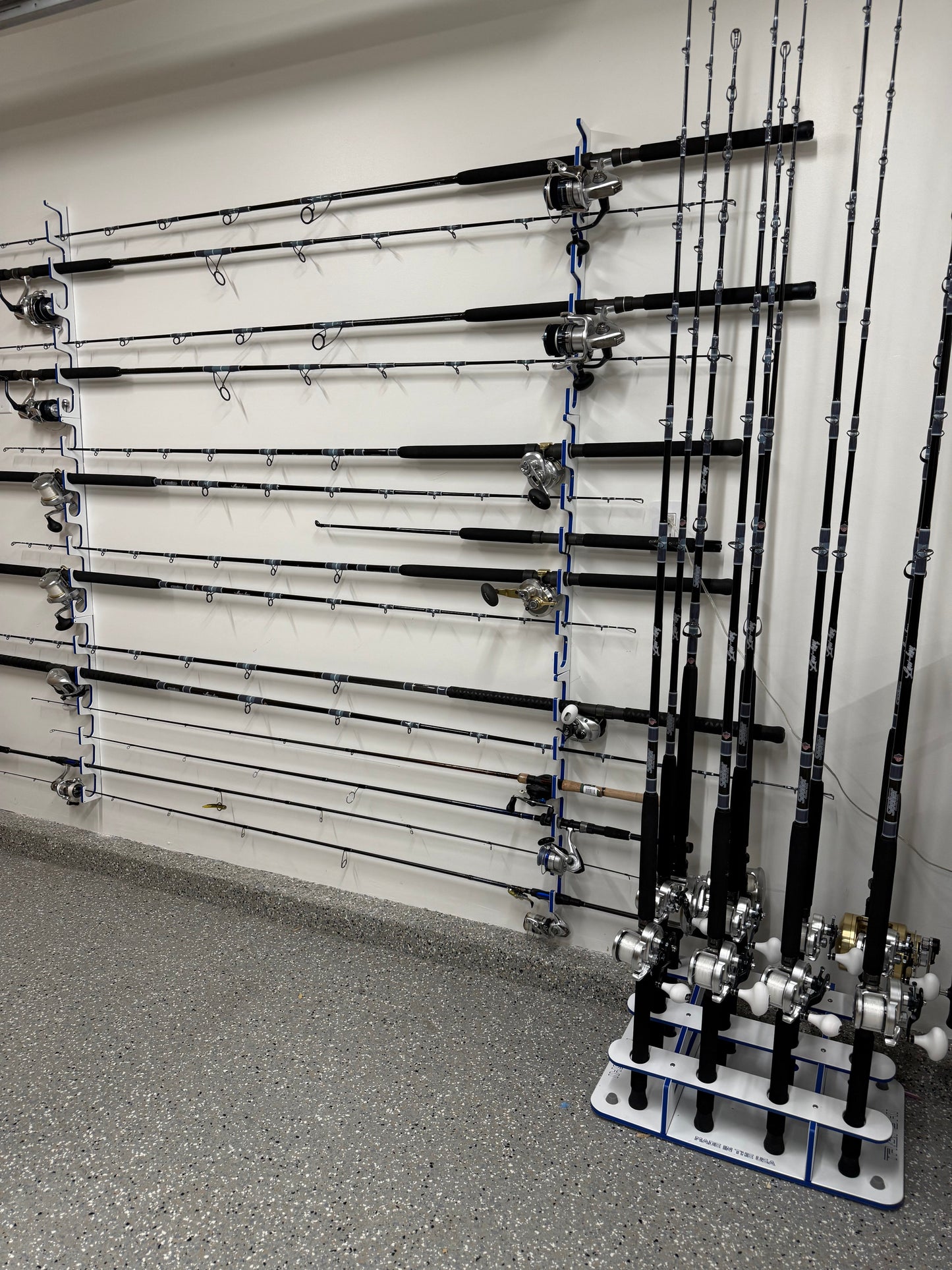Premium Usa Wall Mounted Fishing Rack and Holder