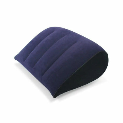 Inflatable wedge pillow adjustable support cushion navy blue plush fabric UpTrend Deals on Tampa Home and Garden Store