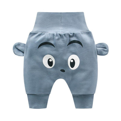 Stevvex baby pants blue fleece with cartoon animal face and ears for kids on Tampa Home & Garden Store