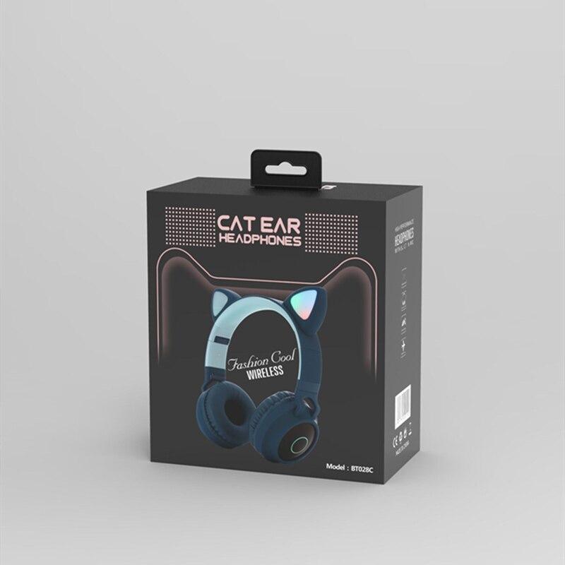 Cat Ear Headphones packaging box featuring blue wireless over-ear headphones with LED ears on Tampa Home & Garden Store