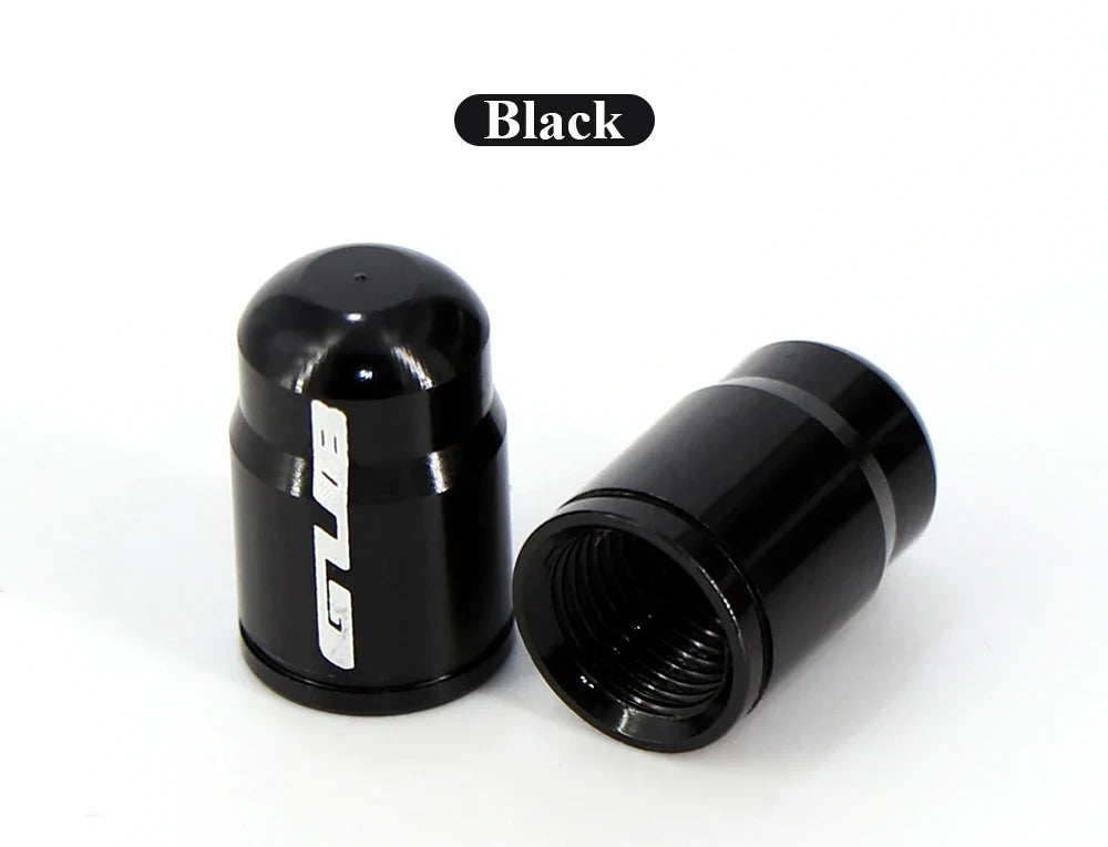 Aluminum valve caps by BikerZoneZ, black, set of 2 on Tampa Home & Garden Store