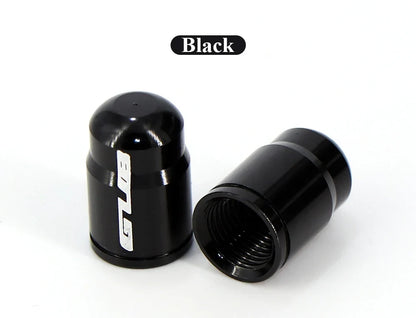 Aluminum valve caps by BikerZoneZ, black, set of 2 on Tampa Home & Garden Store