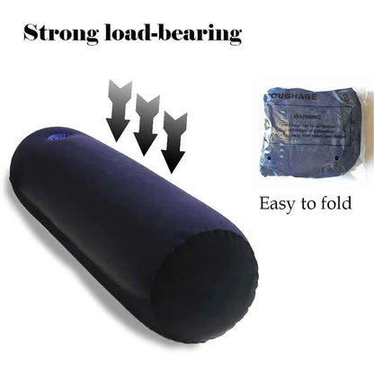 Inflatable wedge pillow navy blue UpTrend Deals adjustable cushion, foldable on Tampa Home & Garden Store