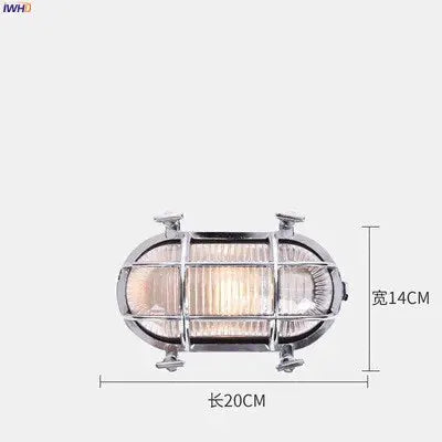 DecorBites Outdoor Wall Lamp LED waterproof metal cage wall light for porch garden 20cm x14cm on Tampa Home & Garden Store