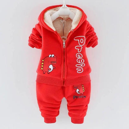Bear Ear Hooded Baby Sweater Set for Autumn Wear