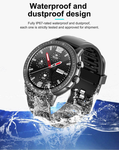 Stevvex smart watch, black sport-style fitness tracker with heart rate monitor waterproof on Tampa Home & Garden Store