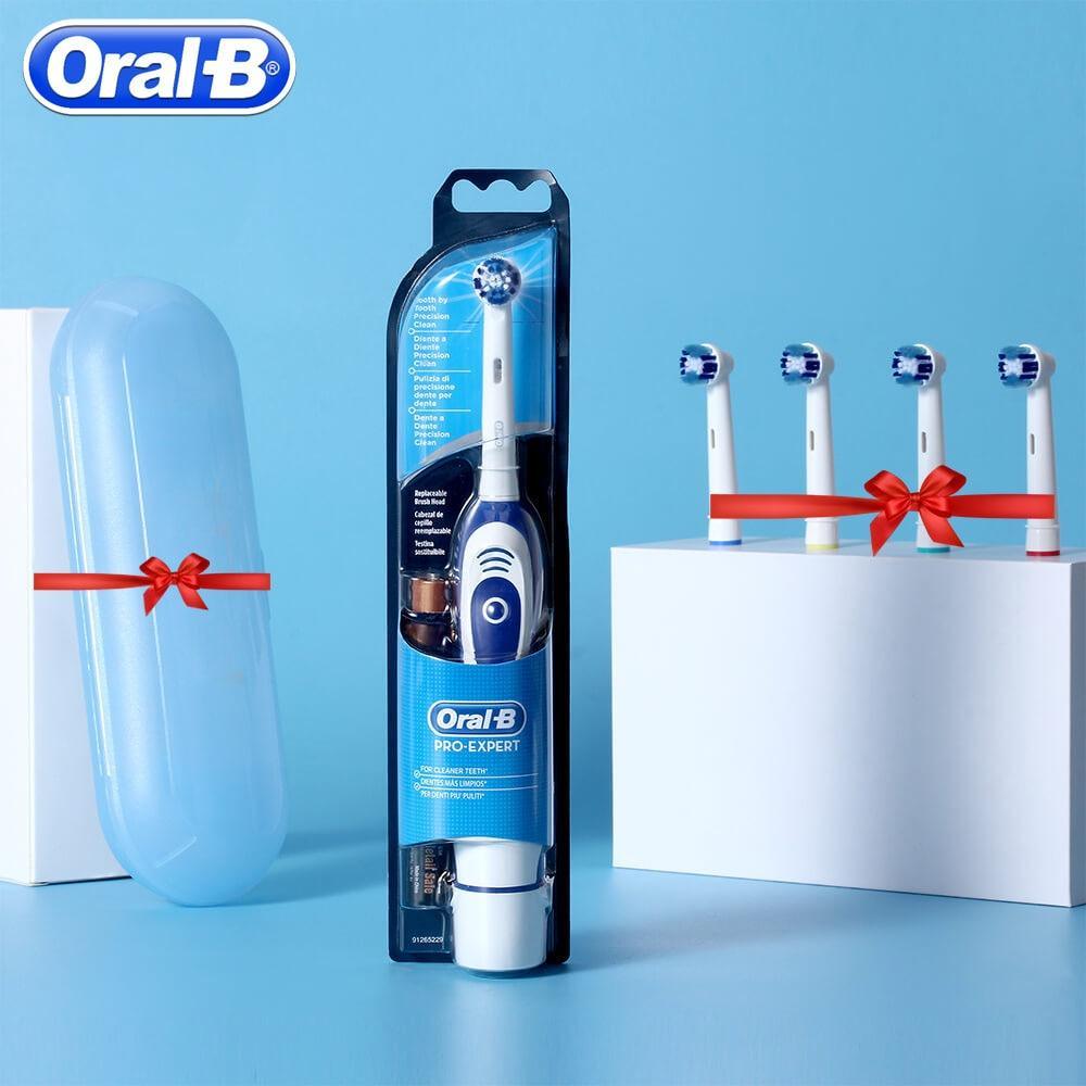 Sonic Electric Toothbrush by Stevvex with Oral-B Pro-Expert blue packaging and 4 heads on Tampa Home & Garden Store