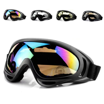 Motorcycle goggles BikerZoneZ safety anti-UV windproof dust-proof mirrored lenses 5-color on Tampa Home & Garden Store
