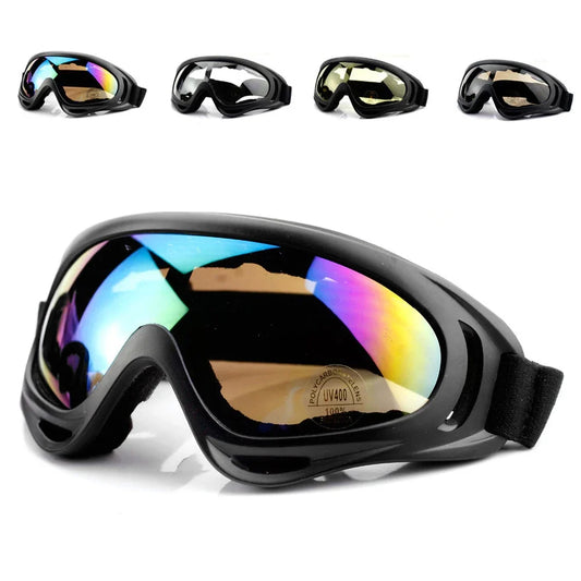 Motorcycle goggles BikerZoneZ safety anti-UV windproof dust-proof mirrored lenses 5-color on Tampa Home & Garden Store