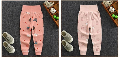 Baby pants long trousers two-pack in pink cotton with animal prints by Stevvex on Tampa Home & Garden Store