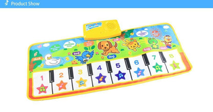 Trend New Baby Musical Mat by Stevvex with yellow border, animal graphics and keys 1–8 on Tampa Home & Garden Store