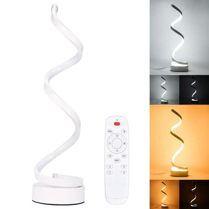 Led Spiral Table Lamp, Modern Curved Desk Light