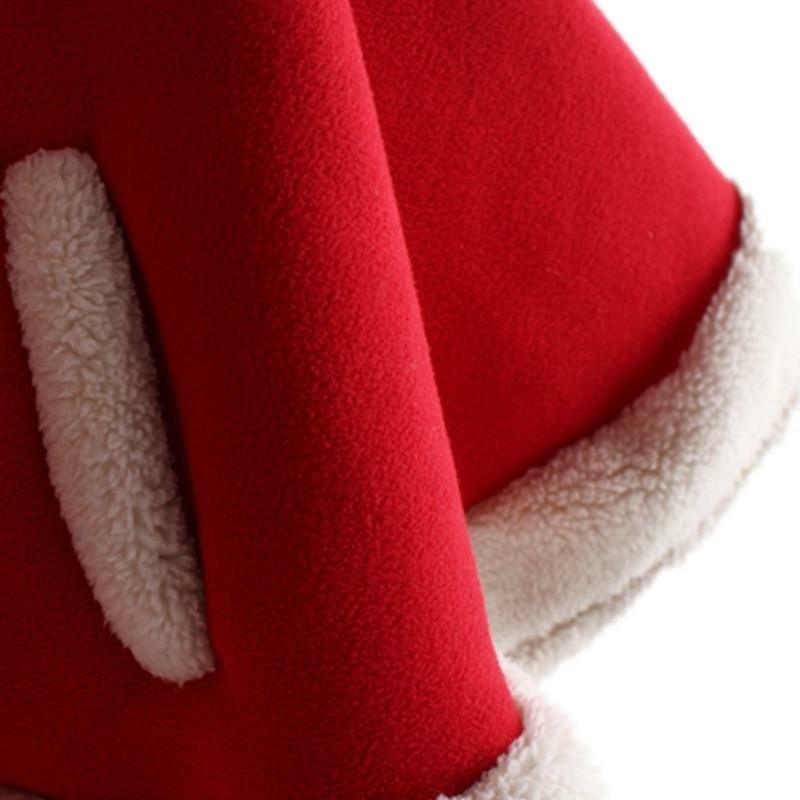New Year baby reindeer hooded coat red with white faux shearling trim on Tampa Home & Garden Store