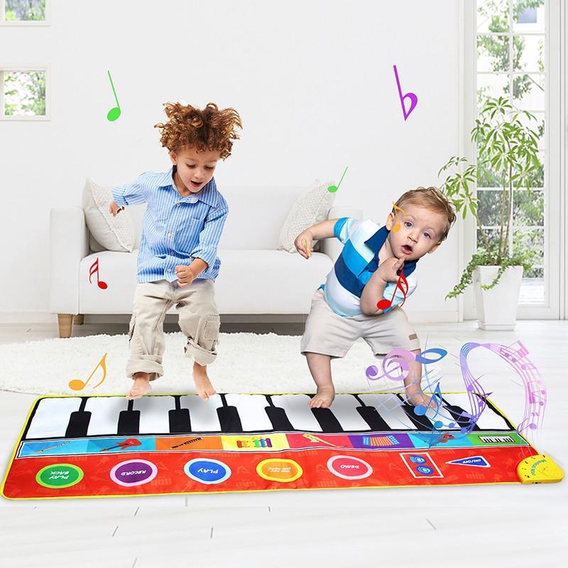 Stevvex big size piano play mat for two kids with colorful keys and instrument sounds on Tampa Home & Garden Store