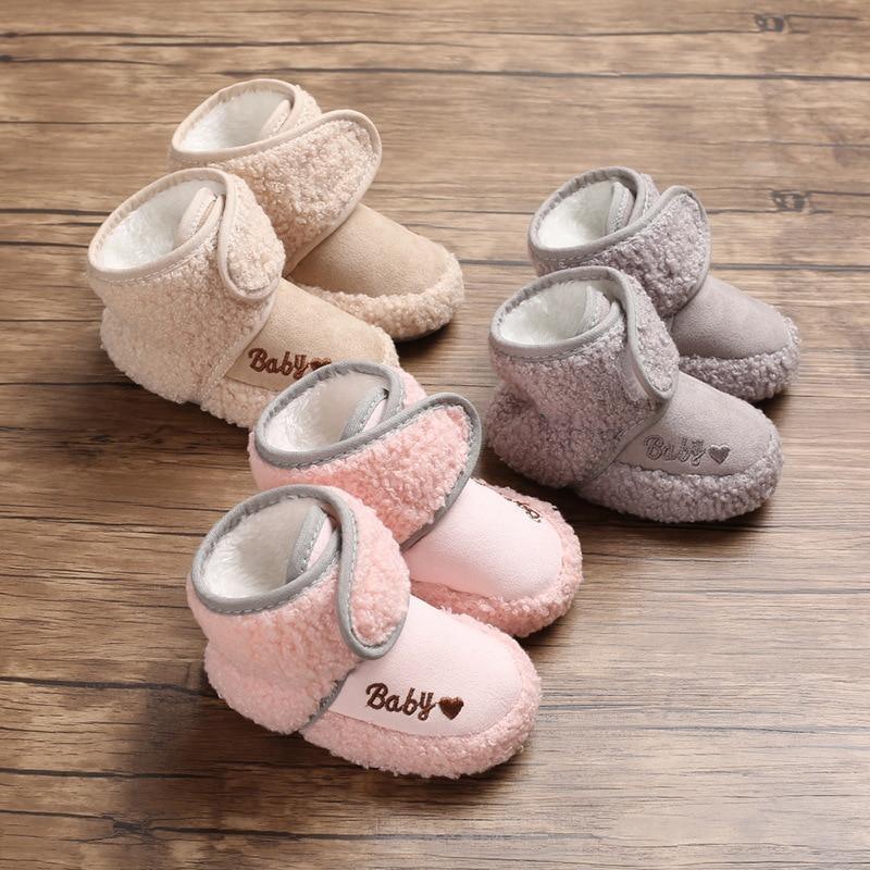 Newborn soft baby shoes by Stevvex three-pack in pink beige grey plush warm snow boots on Tampa Home & Garden Store