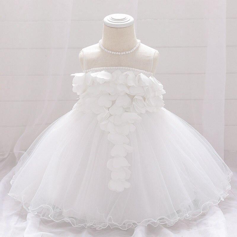 Stevvex Toddler White Lace Tutu Dress with petal applique and tulle skirt, wedding party gown on Tampa Home & Garden Store