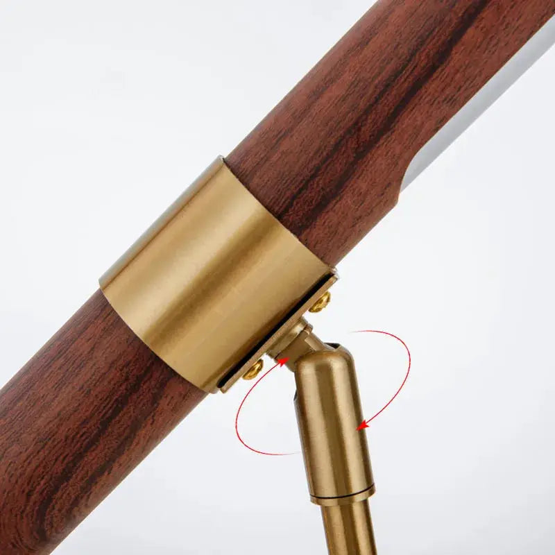 DecorBites Linear Wood LED Floor Lamp Modern Loft