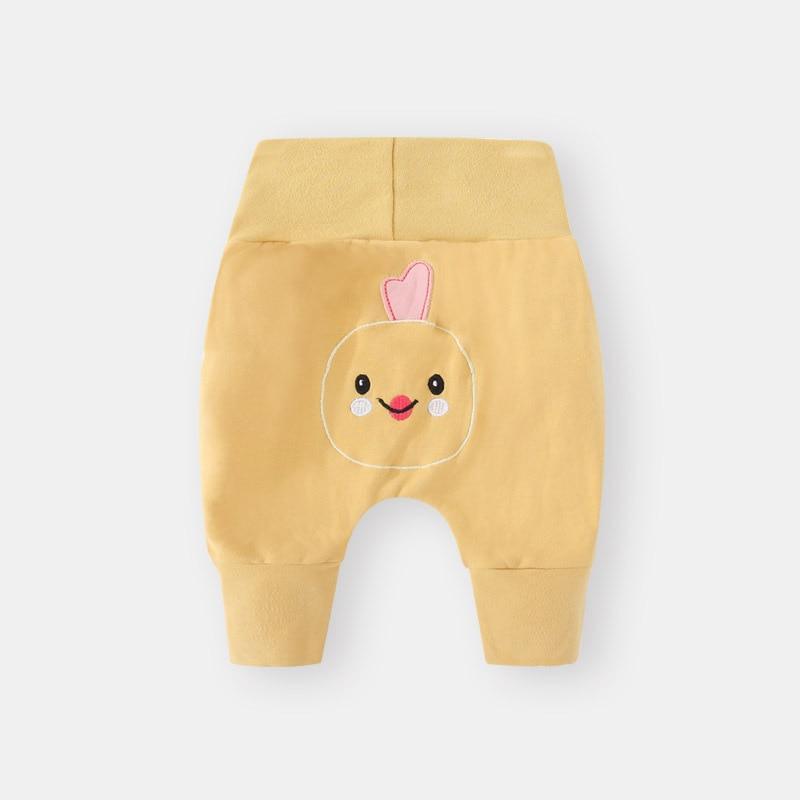 3-24M baby thick cotton pants with cute face applique, yellow, elastic waist on Tampa Home & Garden Store