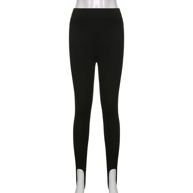 Stevvex black high waist cotton leggings for women, seamless push-up, breathable pants on Tampa Home & Garden Store