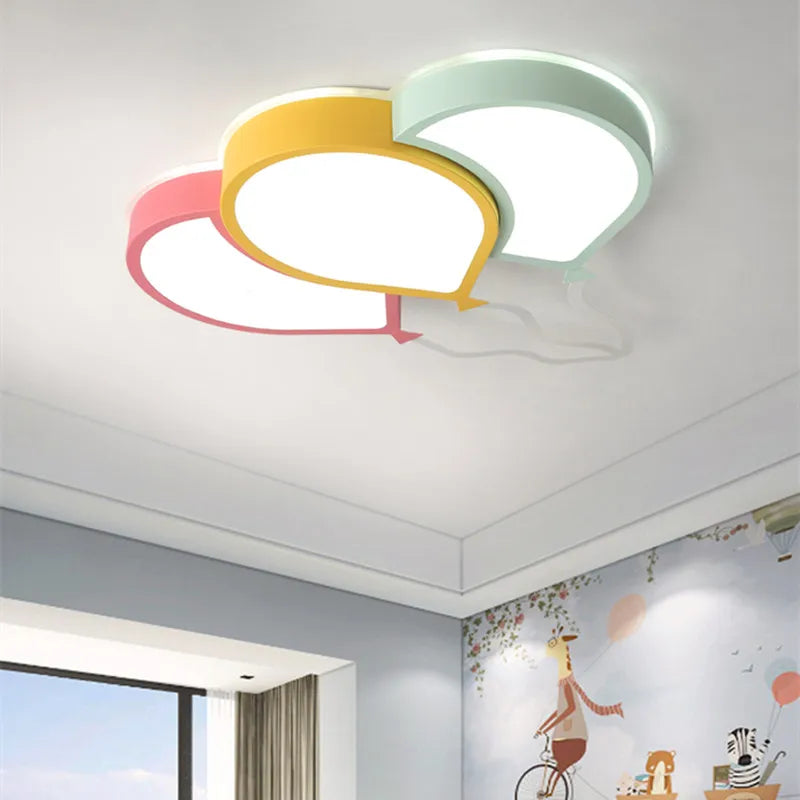 DecorBites princess cartoon ceiling chandelier with pastel mint yellow lampshades for kids on Tampa Home & Garden Store