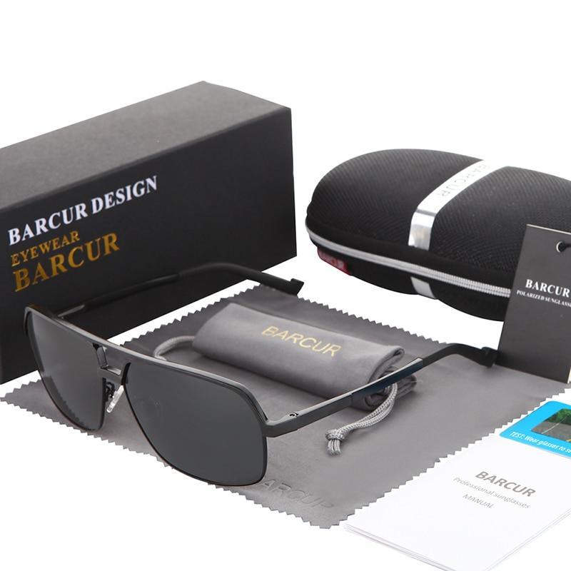 Aluminum Polarized Men UV400 Square Sunglasses