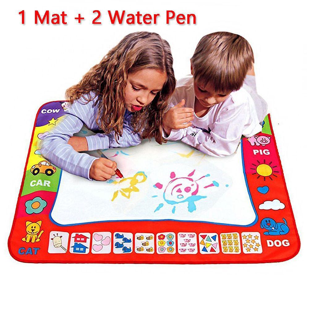 Stevvex water drawing mat 45.5x29cm red-bordered white drawing surface with 2 water pens on Tampa Home & Garden Store