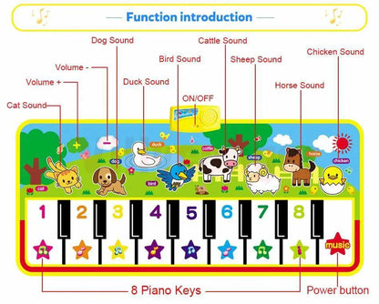 Musical Play Mat Piano With 8 Animal Sounds