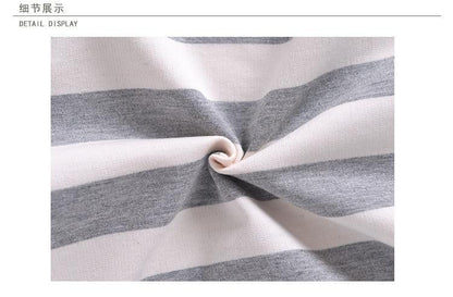 Stevvex striped cotton hoodie fabric in soft grey and white knit for baby apparel on Tampa Home & Garden Store