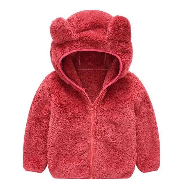 Winter Baby Girls Hooded Fleece Coat with Ears
