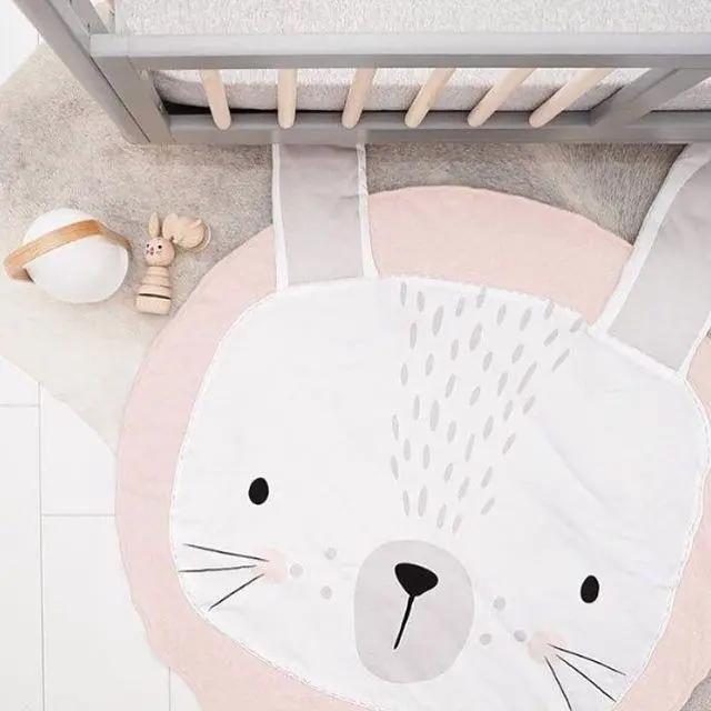 Cartoon Animals Baby Play Mat Round Pad for Kids