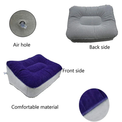 Inflatable wedge pillow with purple plush top and gray base, adjustable cushion UpTrend Deals on Tampa Home & Garden Store