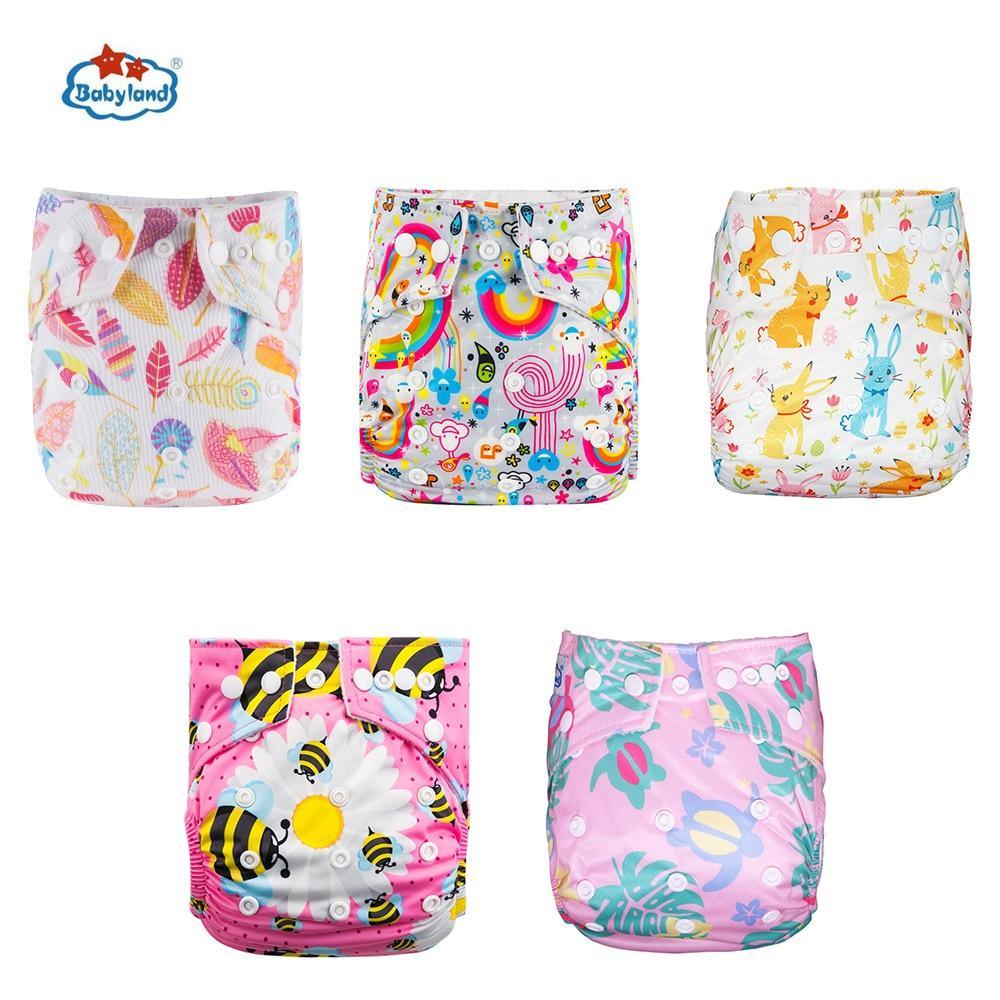 Modern Printed Washable Cloth Diaper and Snaps