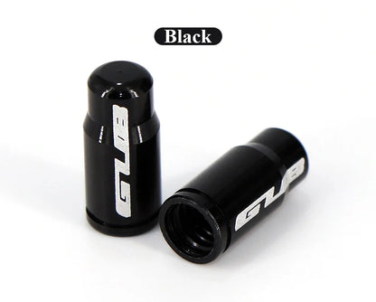 Aluminum valve stem caps black, BikerZoneZ, 2 pcs on Tampa Home & Garden Store