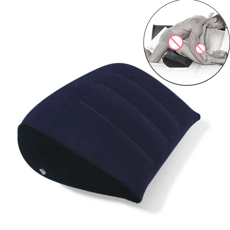 Inflatable wedge pillow navy blue fabric adjustable support cushion UpTrend Deals on Tampa Home & Garden Store